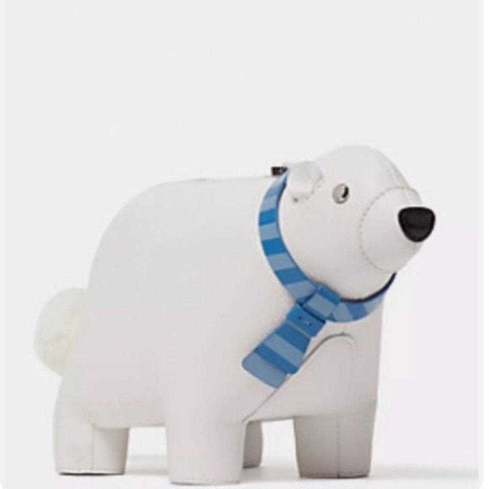 NWT Kate Spade New York Arctic Friends Polar Bear Crossbody Leather Bag - Picture 11 of 12